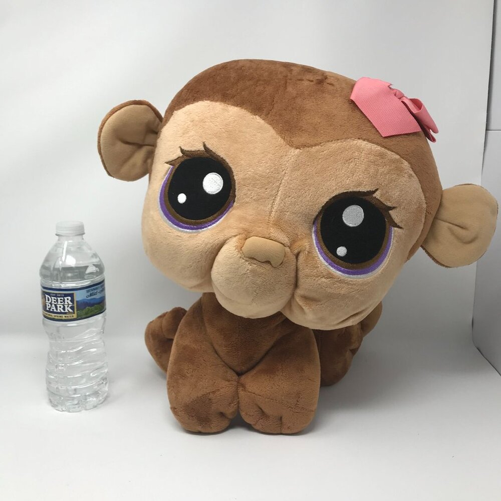 Hasbro Littlest Pet Shop LPS Huggable Monkey Bobblehead Plush Stuffed Animal 15" - Picture 2 of 10